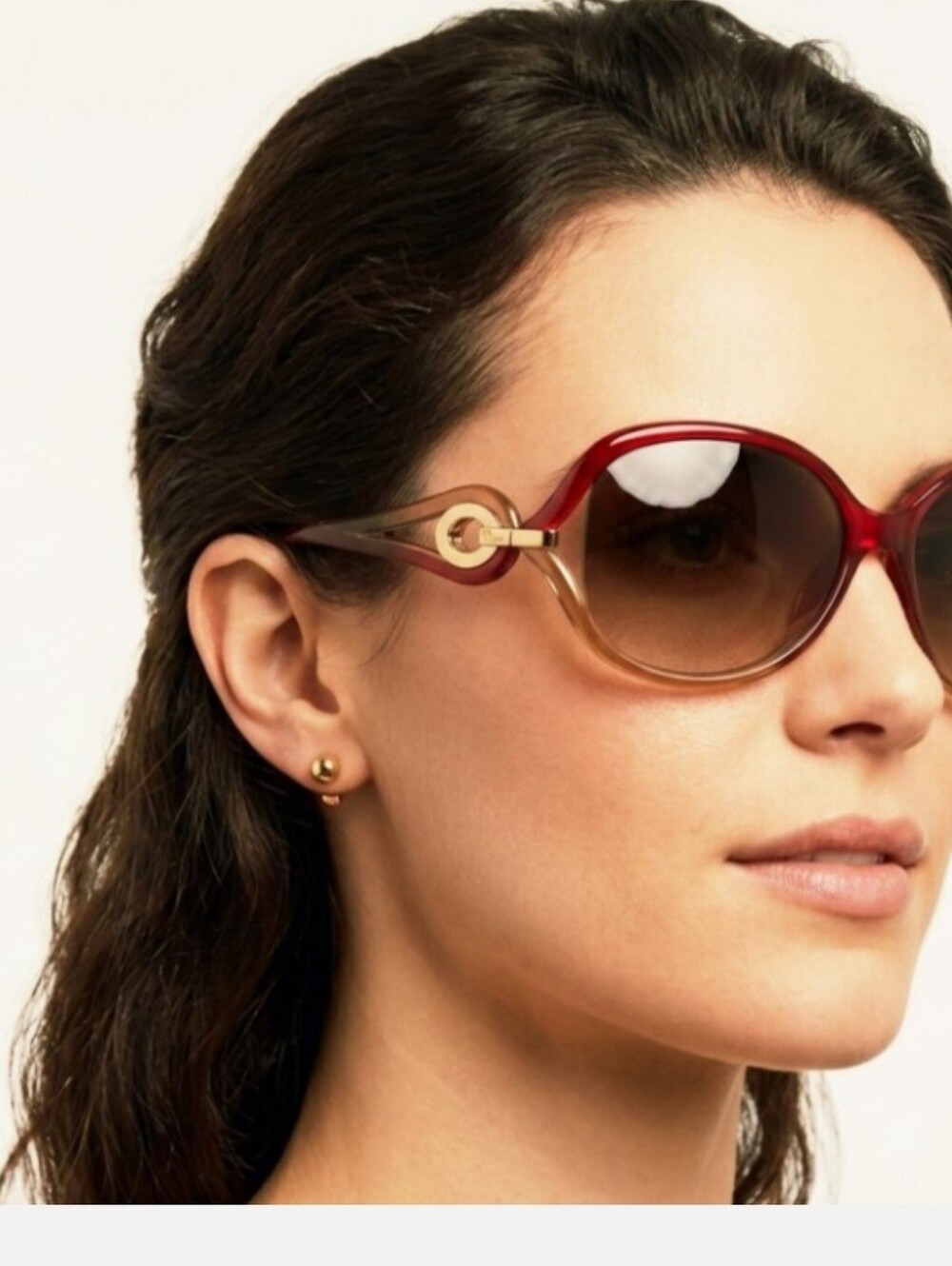 Dior Burgundy & Brown Two-tone Sunglasses